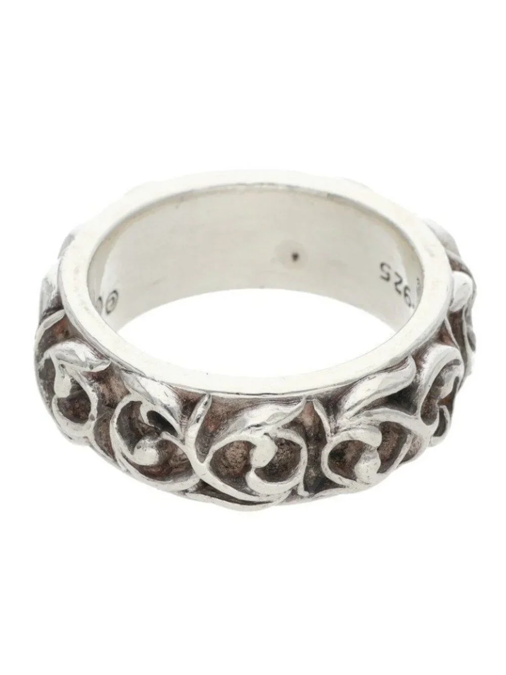 Chrome Hearts Etrnity Vine Band Eternity Silver Ring